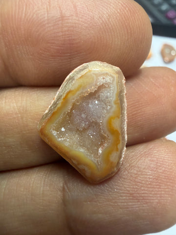 Orange Agate Druzy Geode Slices – Perfect for Ring Making Meena Design