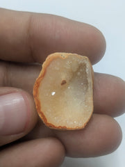 Orange Agate Druzy Geode Slices – Perfect for Ring Making