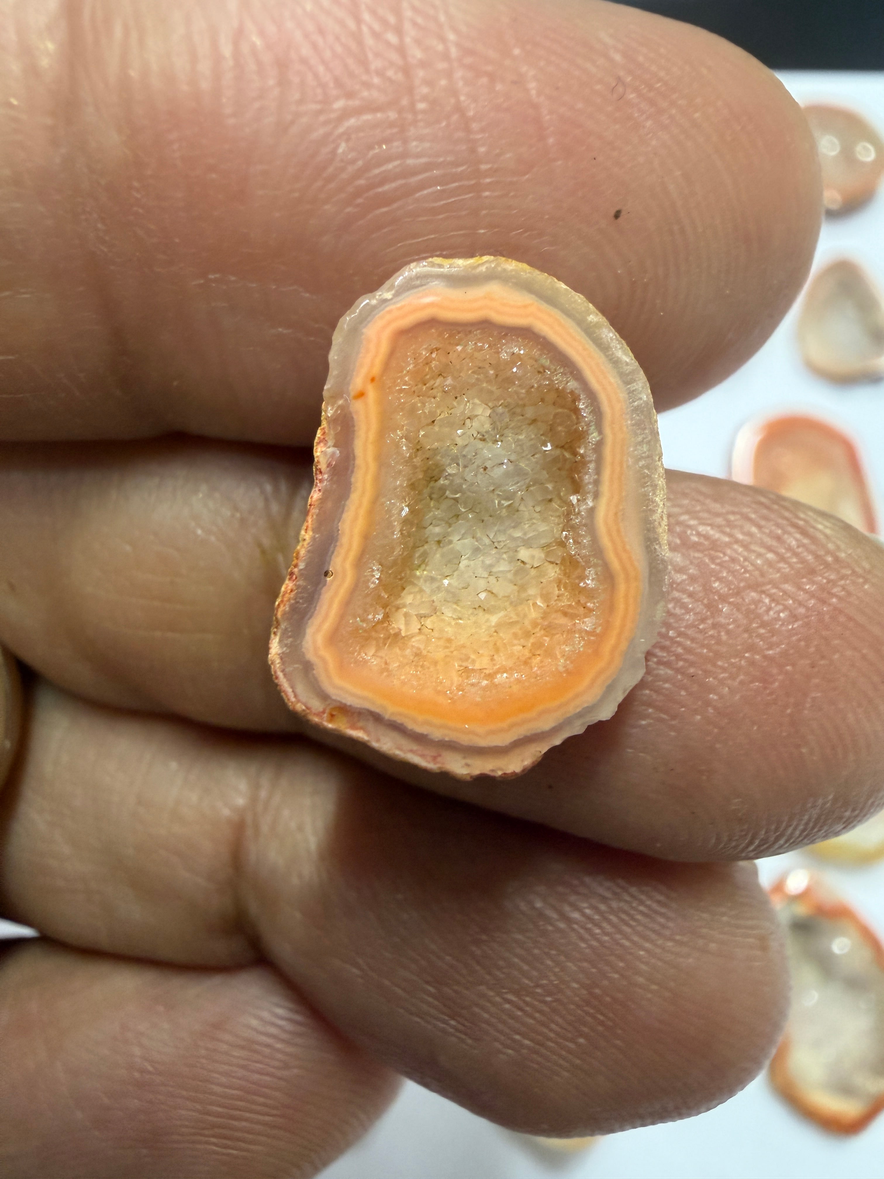 Orange Agate Druzy Geode Slices – Perfect for Ring Making Meena Design