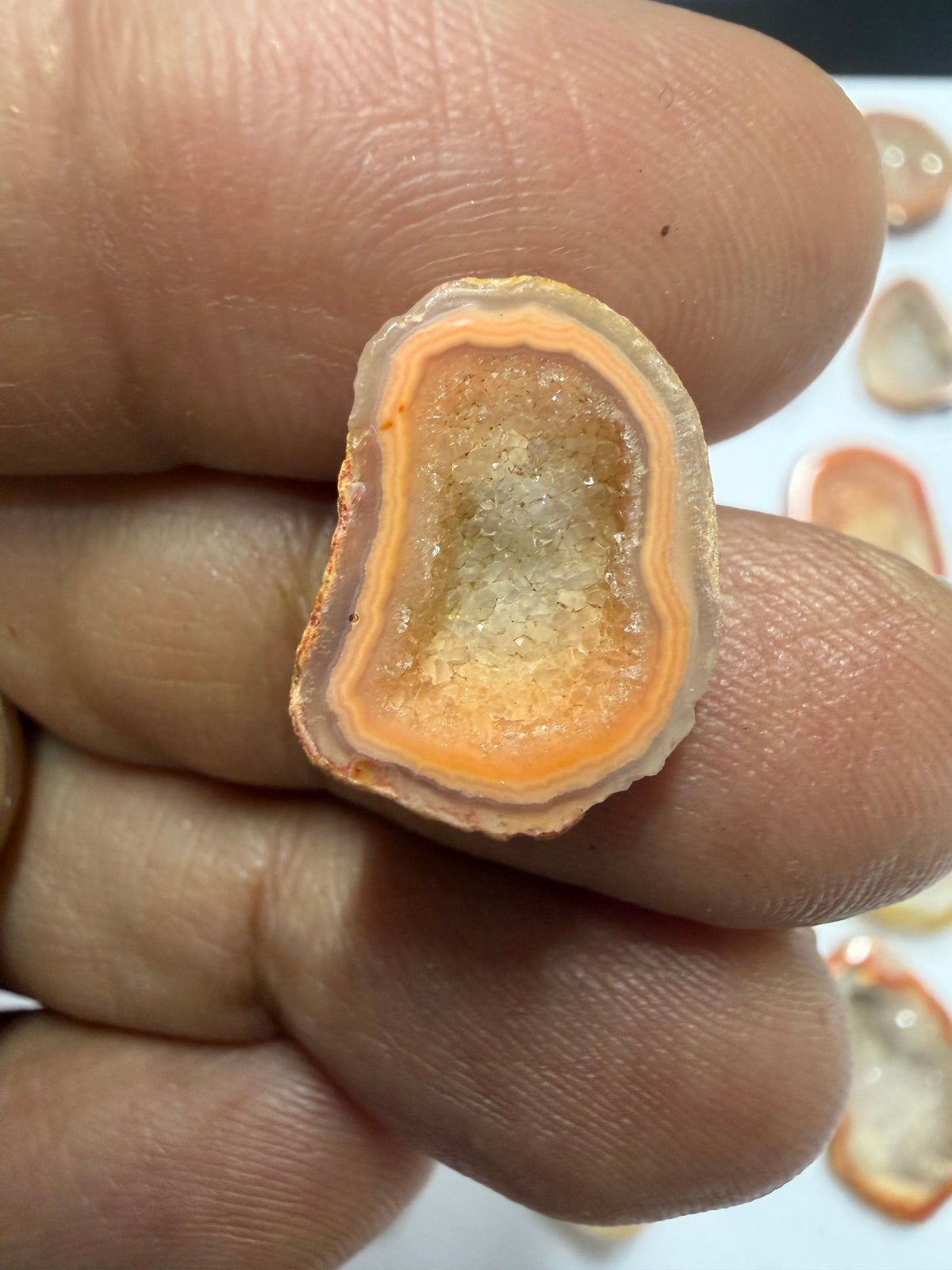 Orange Agate Druzy Geode Slices – Perfect for Ring Making Meena Design