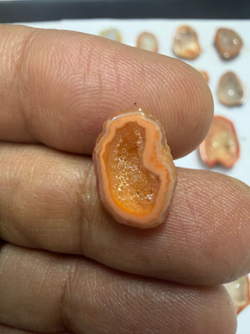 Orange Agate Druzy Geode Slices – Perfect for Ring Making Meena Design
