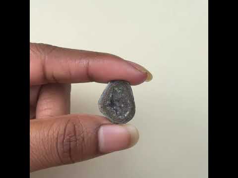 Black Druzy Geode Agate Slice 20–25mm | Jewelry Supply Stone