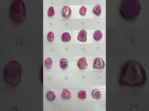 Geode stone by Selection  10 - 20 mm Light Pink Color geodes ( Pendants )