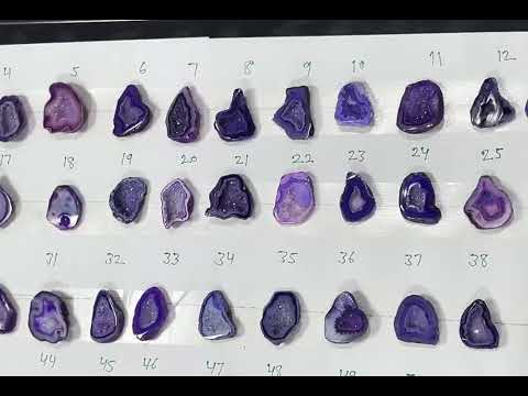 Geode Stones ( Pendant ) by Selection 20 - 25 mm Purple For Making Jewelry