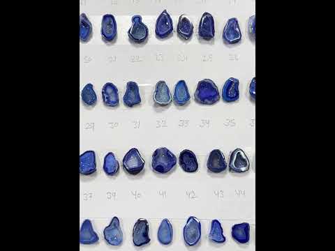 Geode Stones ( Pendant ) by Selection 15 - 20 mm Blue For Making Pendant Jewelry