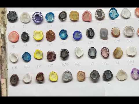 Geode Rings stone by Selection  20 - 25 mm Mix Color For Rings Making