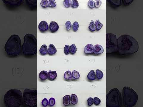 Geode Pairs ( Earring ) by Selection 15 - 20 mm Purple Color