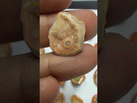 Orange Agate Druzy Geode Slices – Perfect for Ring Making