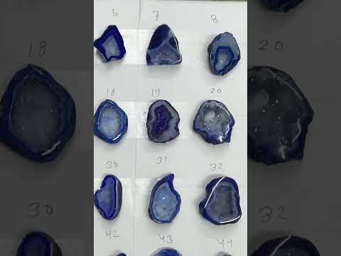 Geode Stones ( Pendant ) by Selection 25-30 mm Blue For Making Pendant Jewelry