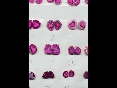 Geode Pairs ( Earring ) by Selection 10 - 15 mm  Pink Color