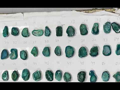 Geode Stones ( Pendant ) by Selection 20 - 25 mm Green For Making Jewelry