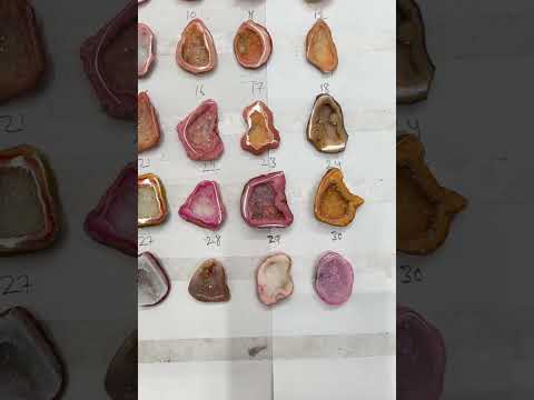 Geode Stone by Selection 25-30 mm Light Orange Geodes (Ring) – Exact Piece Shown in Picture