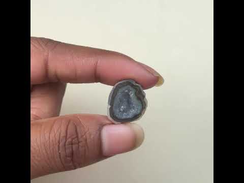 Black Agate Druzy Geode Slice 20–25mm | Wholesale Ring Making Gemstones