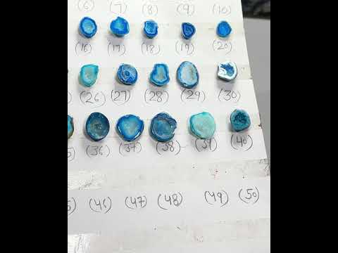 Geode Rings stone by Selection  10 - 20 mm  Aqua For Rings Making