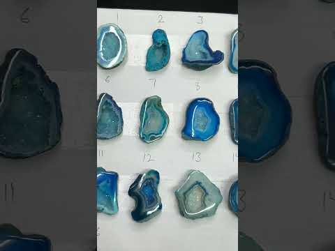 Geode Stones ( Pendant ) by Selection 30-35 mm Aqua Color For Making Jewelry