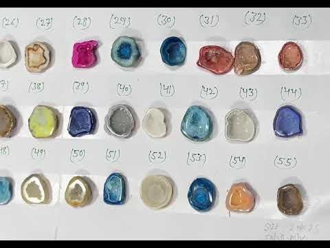 Geode Rings stone by Selection  20 - 25 mm Mix Color For Rings Making