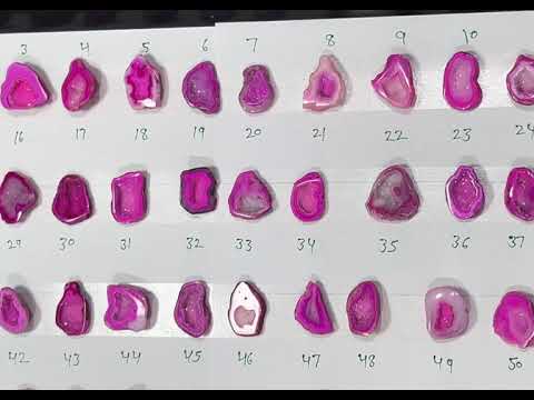 Geode Stones ( Pendant ) by Selection 20 - 25 mm Pink For Making Pendant Jewelry