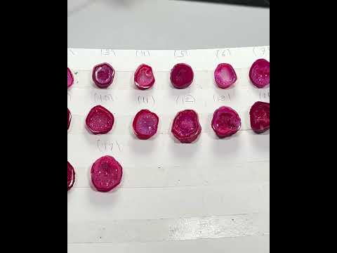 Geode Rings stone by Selection 10-20 mm Red For Making Rings