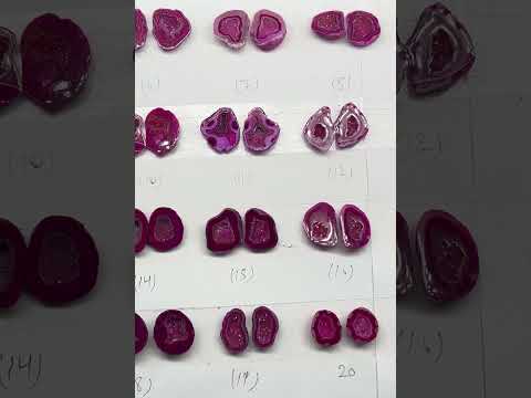 Geode Pairs ( Earring ) by Selection  15 - 20 mm  Pink Color