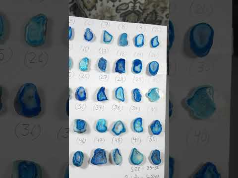 Geode Stones ( Pendant ) by Selection 25 - 30 mm Aqua For Making Jewelry