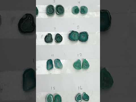 Geode Pairs ( Earring ) by Selection  10-20  mm Green Color