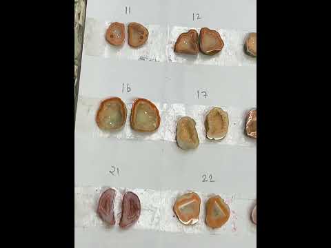 Geode Pairs ( Earring ) by Selection 15-20 mm Orange Color Geodes