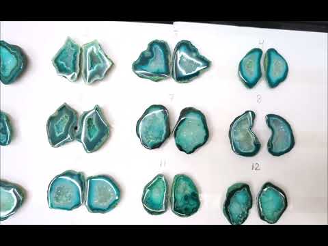 Green Geode Pair Earrings | Natural 30-35 mm Stones | Unique Handpicked Matching Geodes for Earring