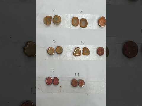 Geode Pairs ( Earring ) by Selection 10-20 mm Orange Color Geodes