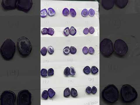 Geode Pairs ( Earring ) by Selection 15 - 20 mm Purple Color