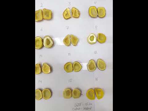Yellow Geode Pair Earrings | Natural 15-20 mm Stones | Unique Handpicked Matching Geodes Perfect for Earring