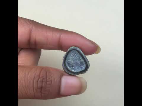 Black Geode Druzy Slice 20–25mm Factory Wholesale | Natural Agate Stone