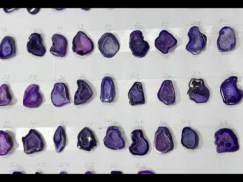 Geode Stones ( Pendant ) by Selection 20 - 25 mm Purple For Making Jewelry