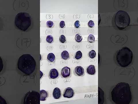 Geode Rings stone by Selection  10 - 20 mm Purple For Rings Making