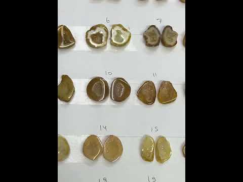 Geode Pairs (Earring) by Selection 20-25 mm Beige Color Geodes