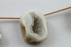 1 Strand 15 - 30 mm long agate druzy slice beads natural agate gemstones geode sliced bead - Meena Design