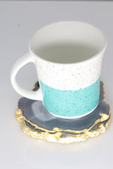 4 Pcs Set Home Decor Agate Coaster Tableware Barware 3-4 Inch - Meena Design