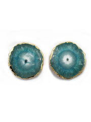 Anokha Flower Druzy Solar Quartz Studs - Meena Design