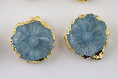 Anokha Flower Druzy Solar Quartz Studs - Meena Design