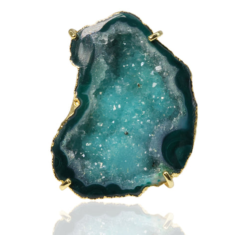 Anokha Large Geode Statement Rings, 30 - 40 MM, Unlimited Sparkle in Life !! - Meena Design