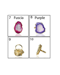 Anokha Large Geode Statement Rings, 30 - 40 MM, Unlimited Sparkle in Life !! - Meena Design