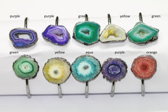 Bracelet Solar Quartz Agate Geode Druzy Edged Bracelet - Meena Design