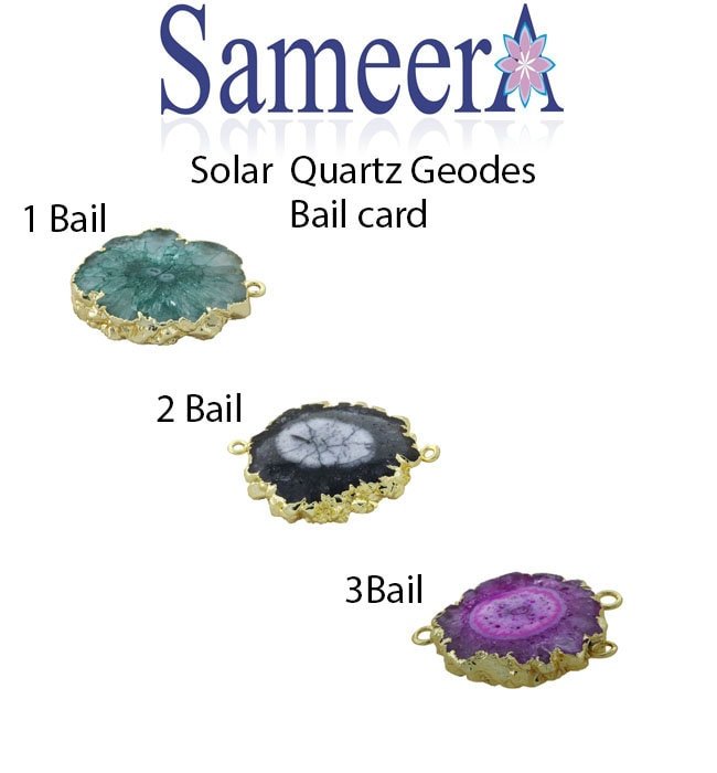 Connector Natural Solar Quartz Dainty & Minimalistic - Meena Design