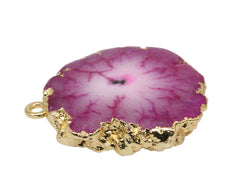 Connector, Solar Quartz, Charms, Natural Gemstones, Quartz, stalactite, Cloud Burst, Pendants, Making Earrings, Unique, One-of-a-kind - Meena Design