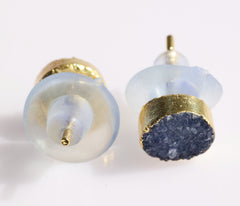 Druzy Earring,Crystal Earring,Gemstone Earring,Round Earring,Agate Earring,Druzy Jewelry,Gift For Her,Earring For Her,10MM,Wholesale - Meena Design
