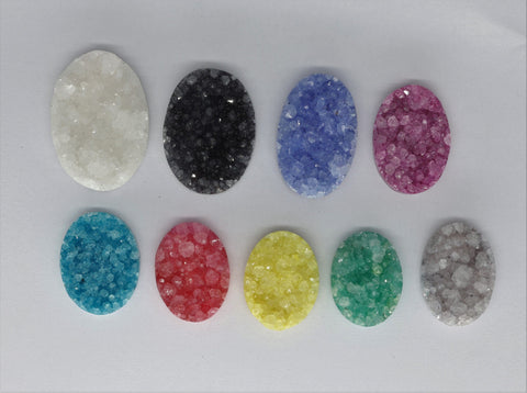 Large Oval Druzy gemstones 15 - 70 mm Long gemstone supplies My Store