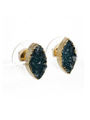 Marquise Druzy Dainty And Minimalistic Studs, 5x10 mm - Meena Design