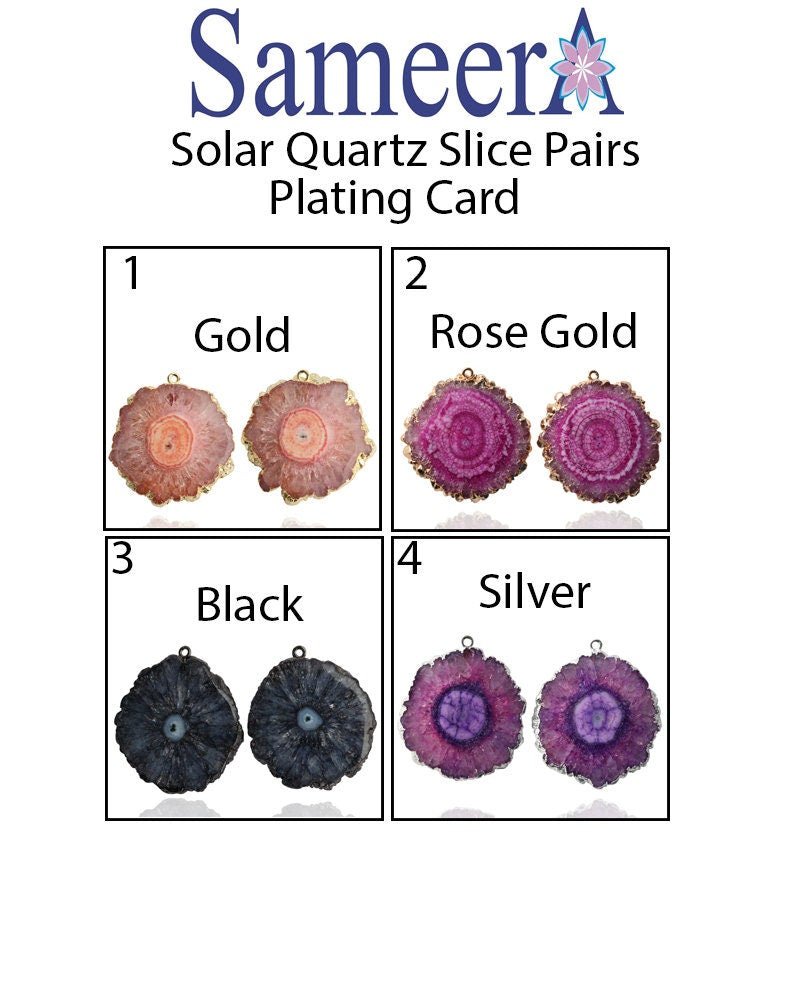 Natural Solar Quartz Gemstone Earring Dangler - Meena Design
