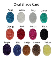 Polo Rings Oval Natural Agate Druzy - Meena Design