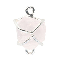 Raw Gem Stone charms Handmade, Amethyst, Garnet, Citrine, Lapis, Rose Quartz, lemon, Green Strawberry, Aquamarine, Iolite - Meena Design