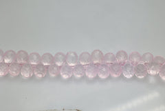 Rose Quartz Tear Drop Faceted Beads - Meena Design